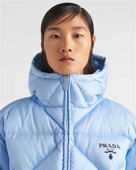 prada down coat women's|nylon gabardine Prada.